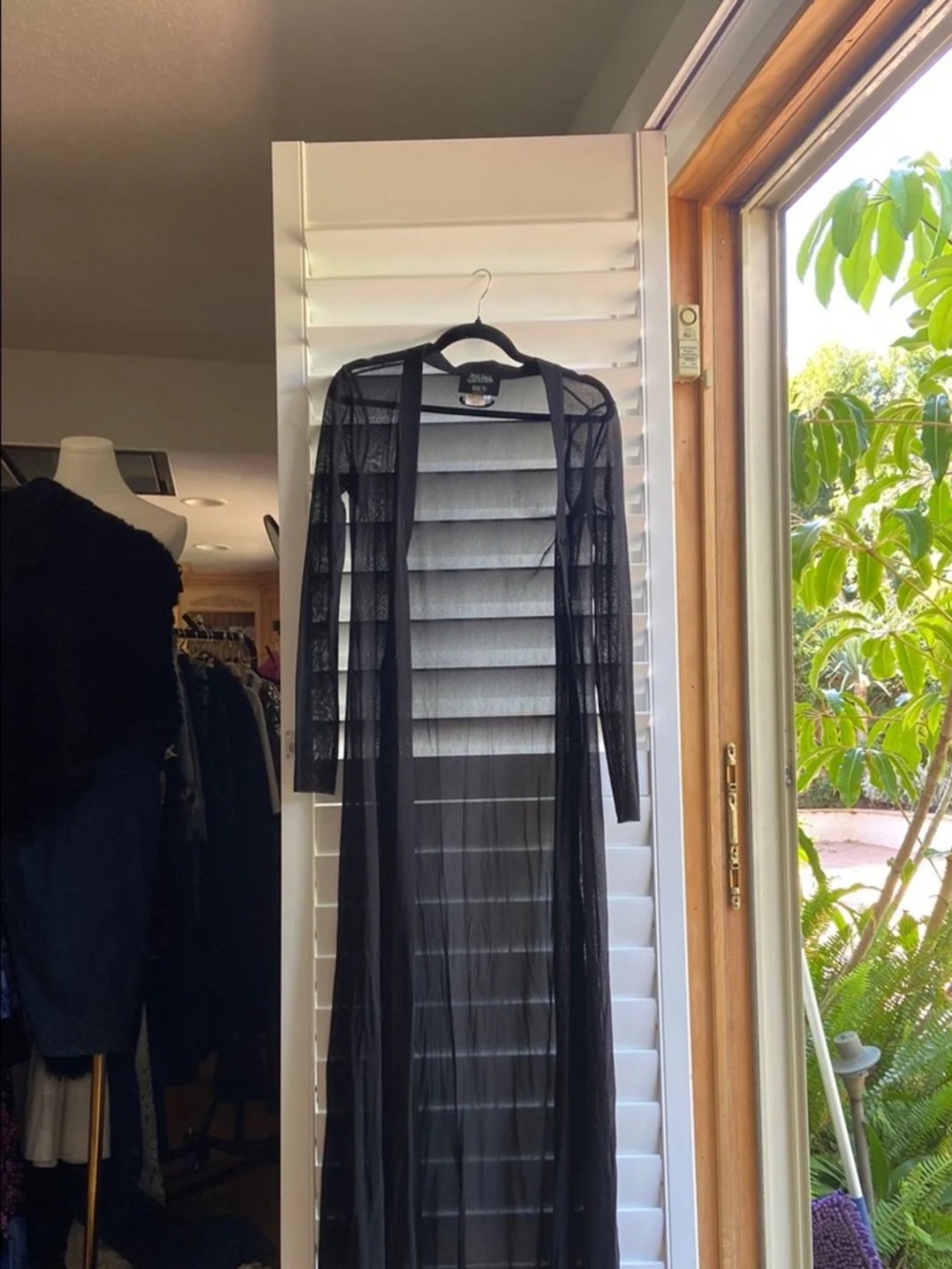 Jean Paul Gaultier Long Sheer Black Duster Cardigan